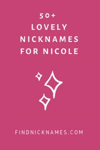 nicole nicknames|44 Nicknames For Nicole That You Will Love